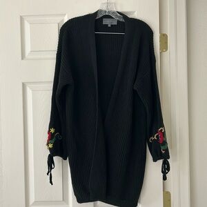 Anthropologie Sunday in Brooklyn  black open knit cardigan